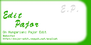 edit pajor business card